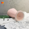 New arrived Wholesale Pink Ice Cream Ceramic Mug With Stand